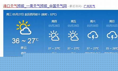 海口天气预报一周7天详情_海口天气预报一