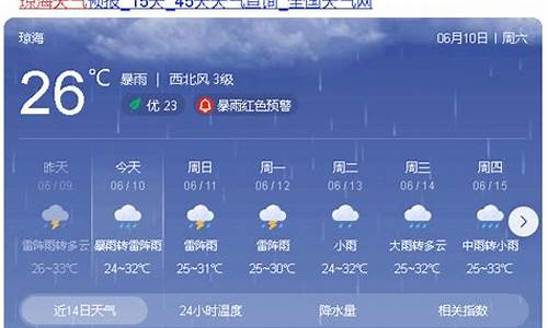 琼海天气预报一周天气_琼海 天气预报