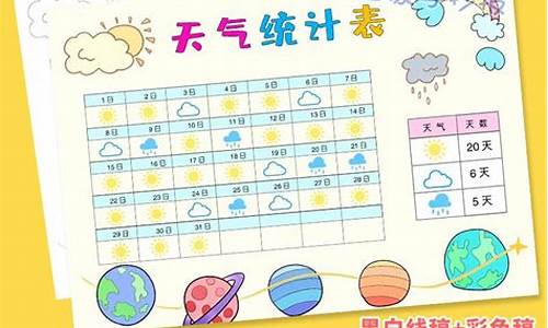 一周天气统计表手抄报绘画_一周天气情况统计表和统计图