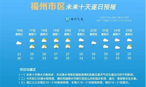 福州未来十天天气_福州未来10天天气预报