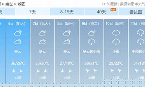 崇左市一周天气情况_崇左市一周天气