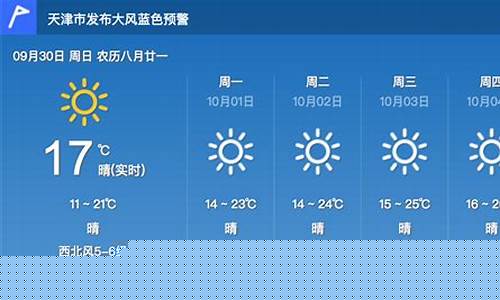 天津一周天气查询_一周内天津天气预报
