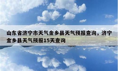 金乡县天气预报15天查询结果_金乡县天气预报15天查询