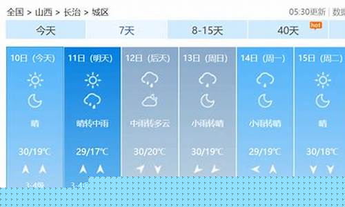 长治15天天气预报最新消息及时间_长治15天天气